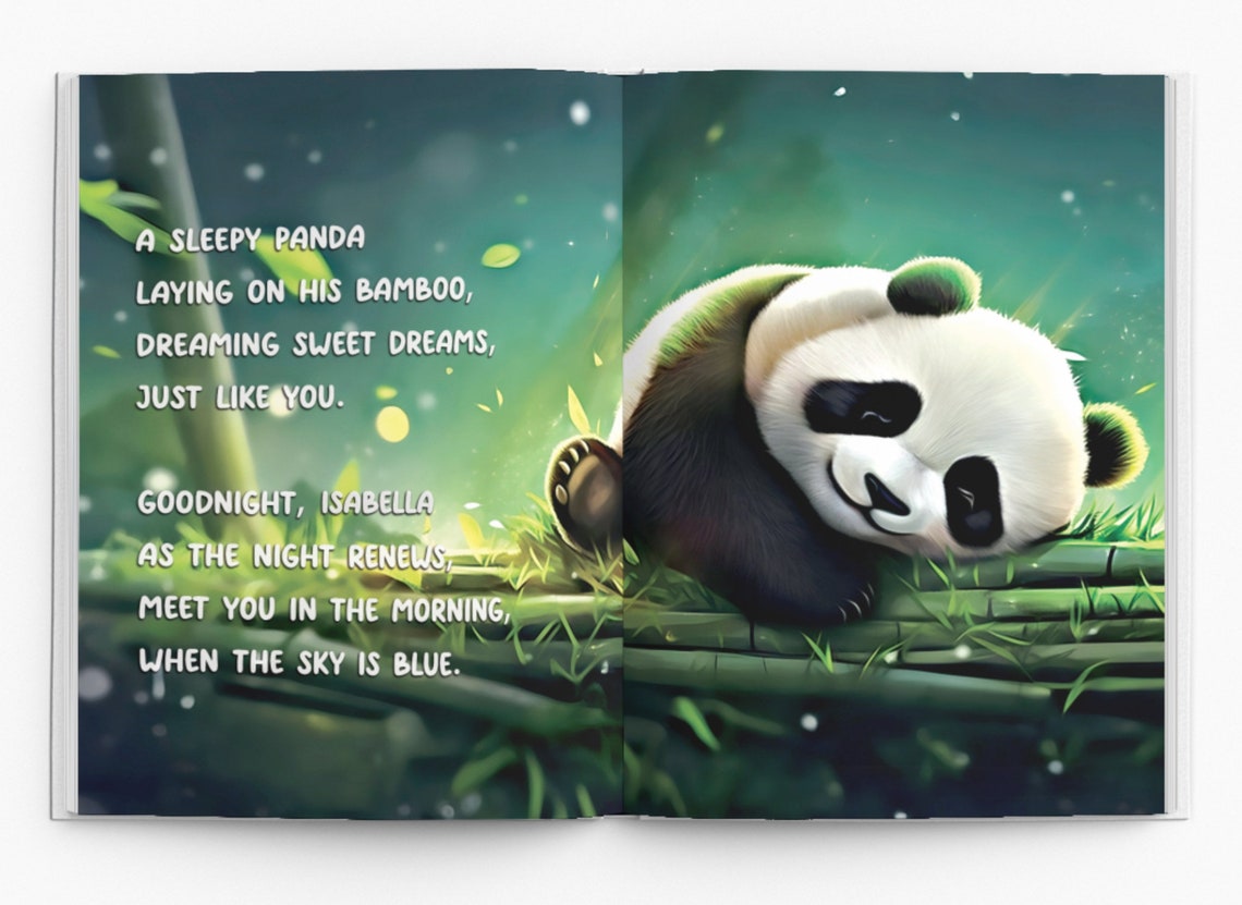 Personalized Children's Book, Goodnight Little Name with Cute Animals.