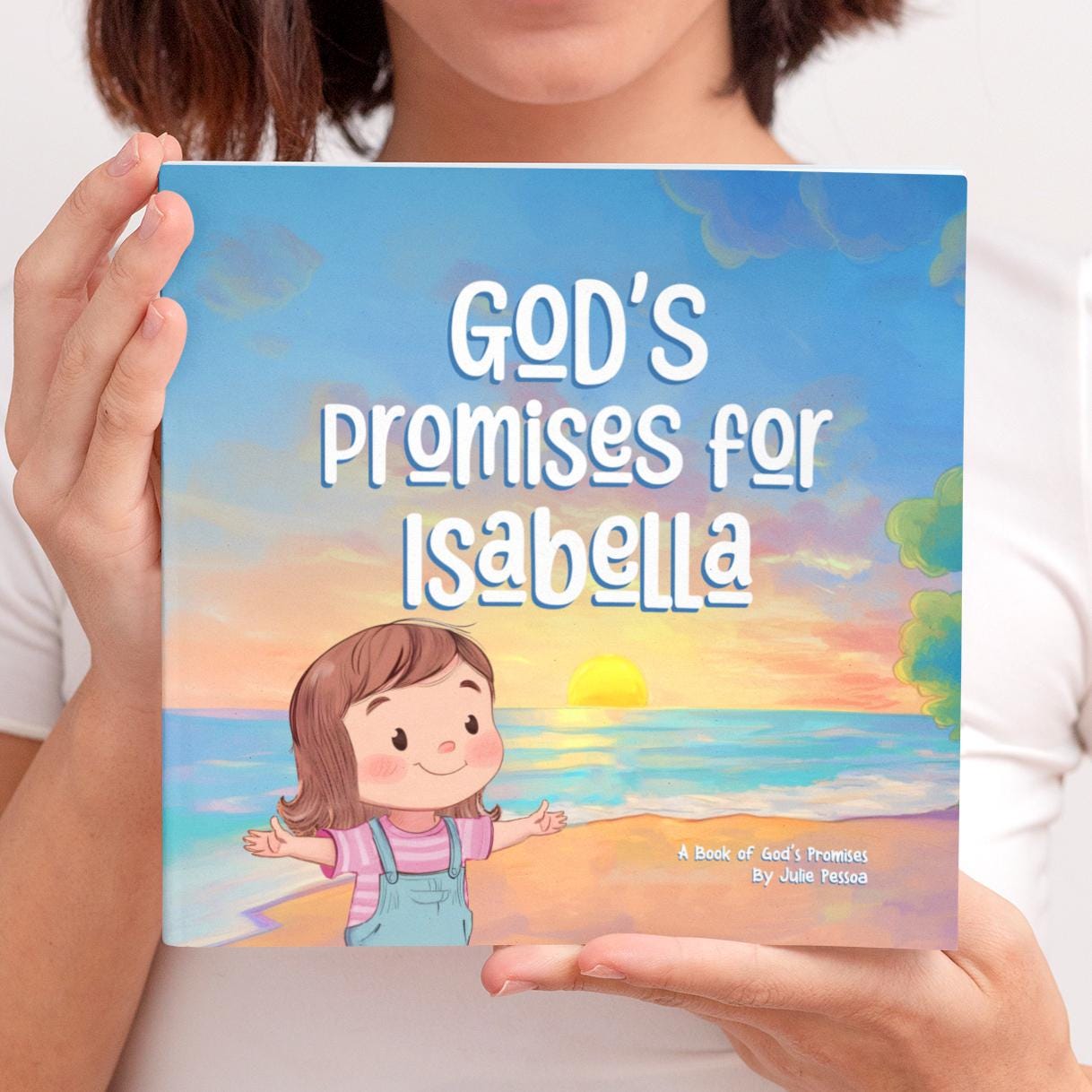 Personalized God's Promises Baptism Book, Christening Gift for Boys or Girls with Bible Verses
