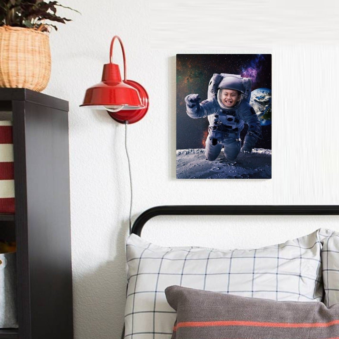 The Astronaut Over the Moon Custom Gift For Kids at My Kid's Dream mykidsdream.com