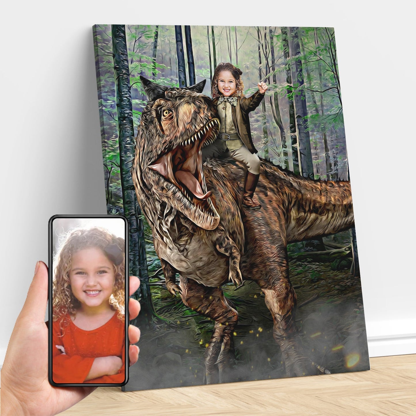 The Carnotaurus Rider Custom Gift For Kids at My Kid's Dream mykidsdream.com