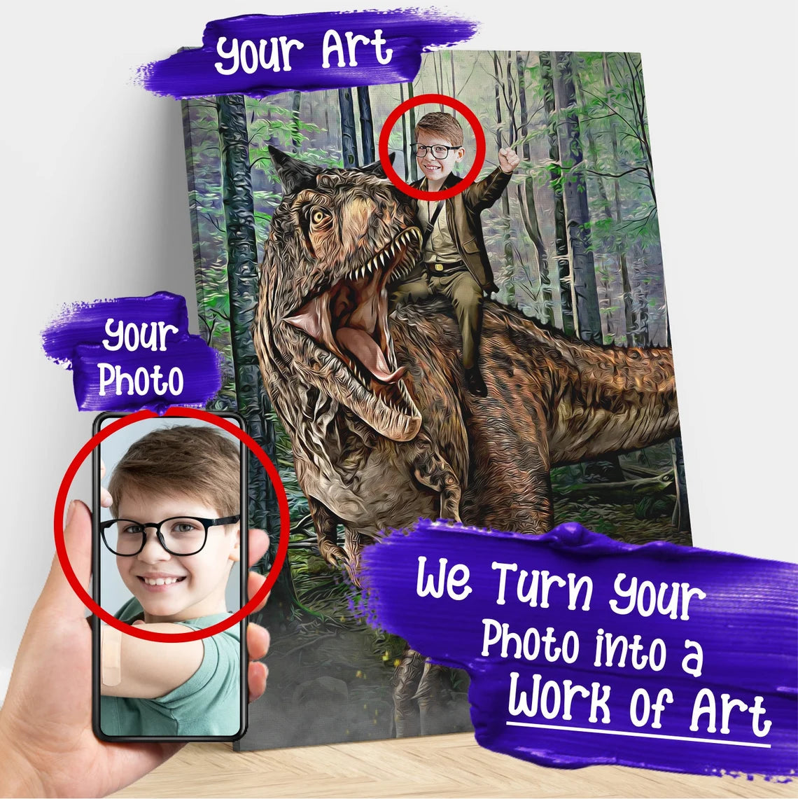 The Carnotaurus Rider Custom Gift For Kids at My Kid's Dream mykidsdream.com