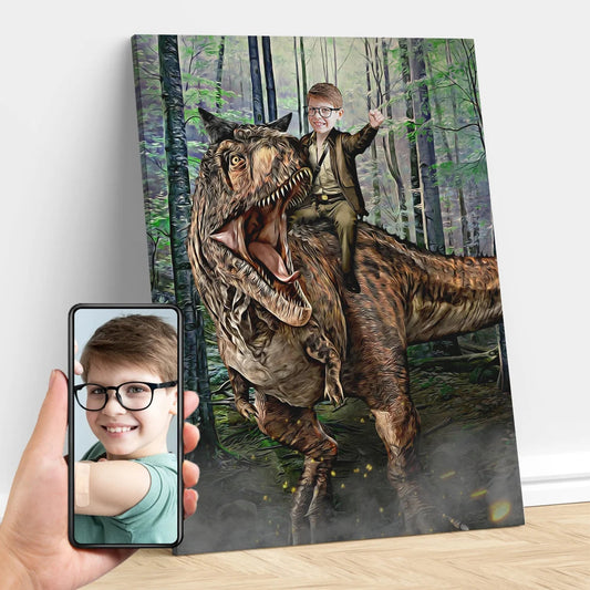 The Carnotaurus Rider Custom Gift For Kids at My Kid's Dream mykidsdream.com