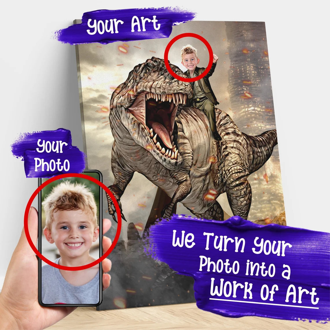 The Giganotosaurus Rider Custom Gift For Kids at My Kid's Dream mykidsdream.com