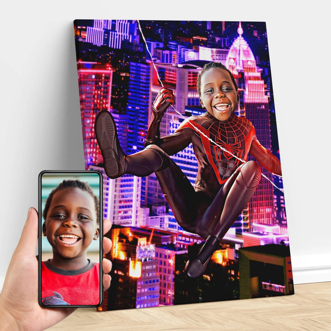 The Miles Morales Spiderman Custom Gift For Kids at My Kid's Dream mykidsdream.com