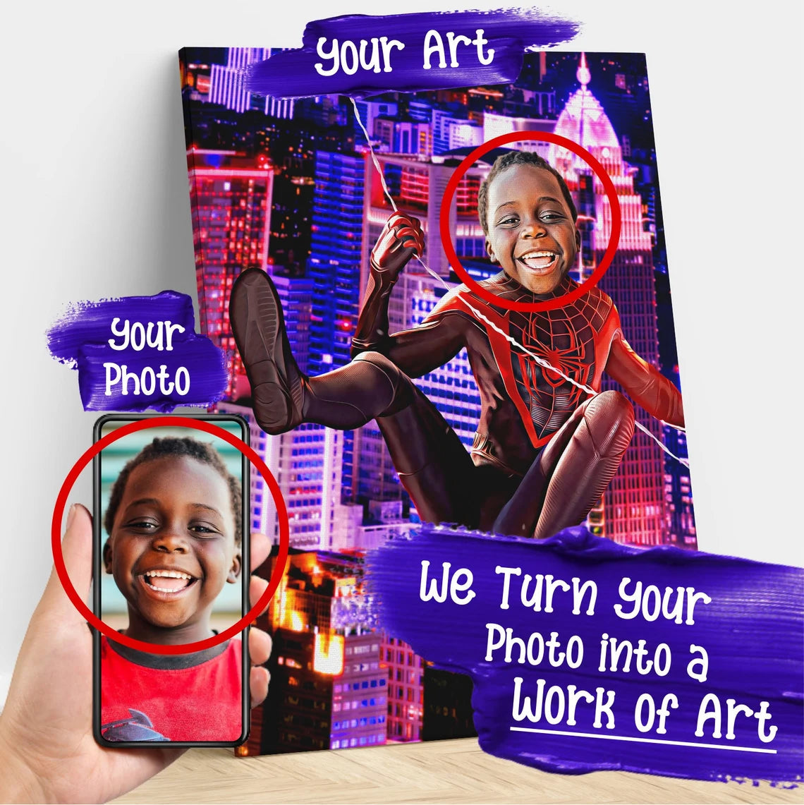 The Miles Morales Spiderman Custom Gift For Kids at My Kid's Dream mykidsdream.com