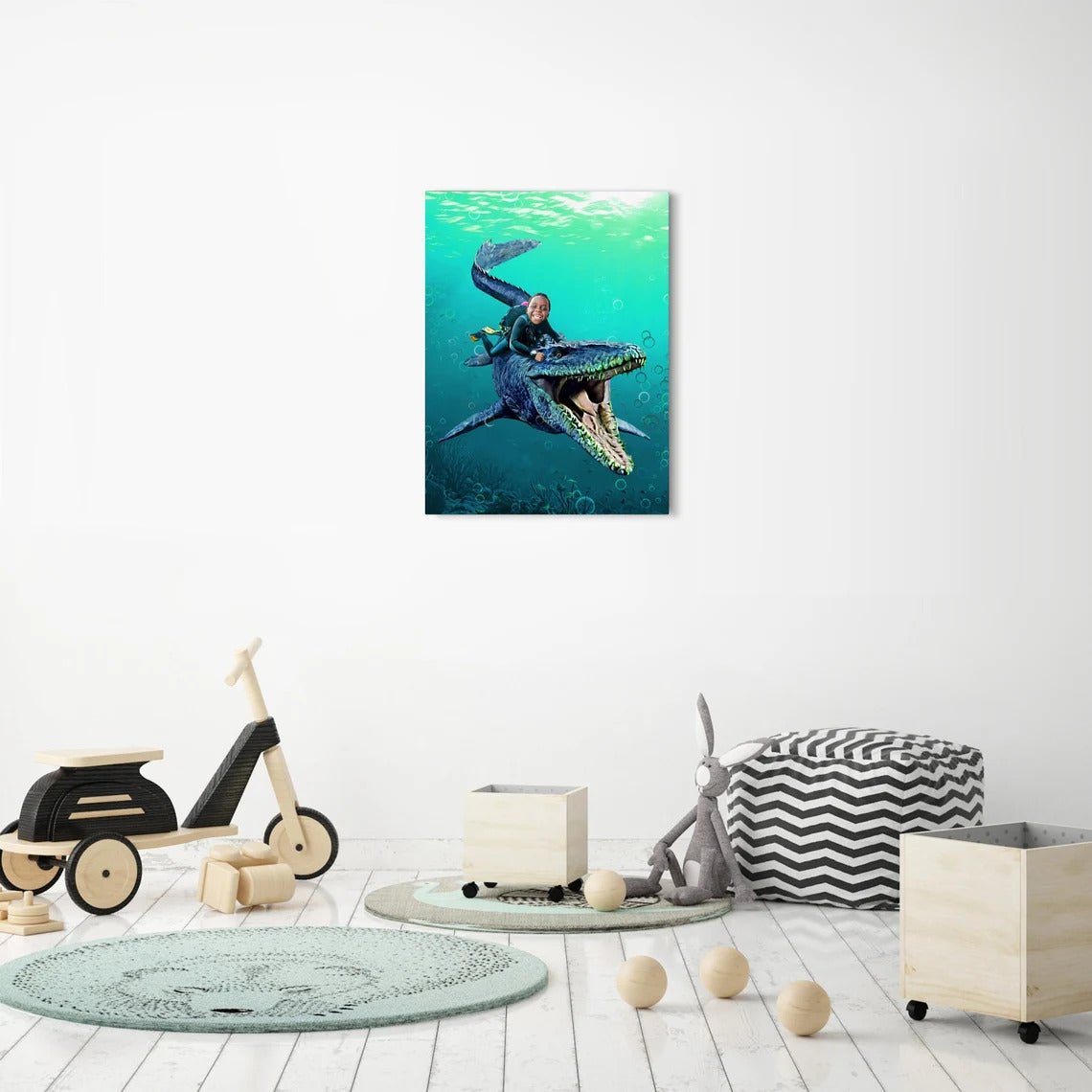 The Mosasaurus Rider Custom Gift For Kids at My Kid's Dream mykidsdream.com