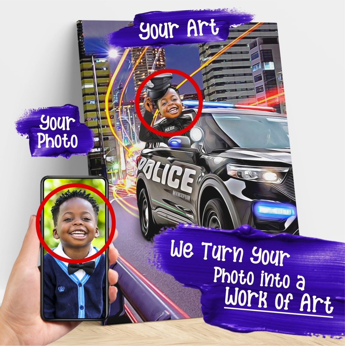 The Police Custom Gift For Kids at My Kid's Dream mykidsdream.com