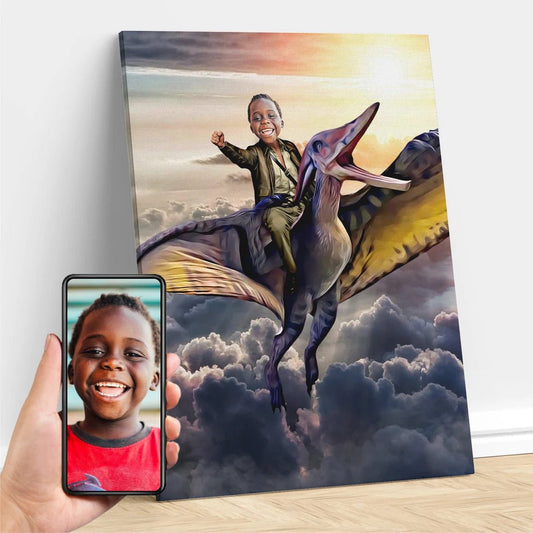 The Pterodactyl Rider Custom Gift For Kids at My Kid's Dream mykidsdream.com