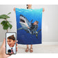 The Shark Rider Blanket Custom Gift For Kids at My Kid's Dream mykidsdream.com