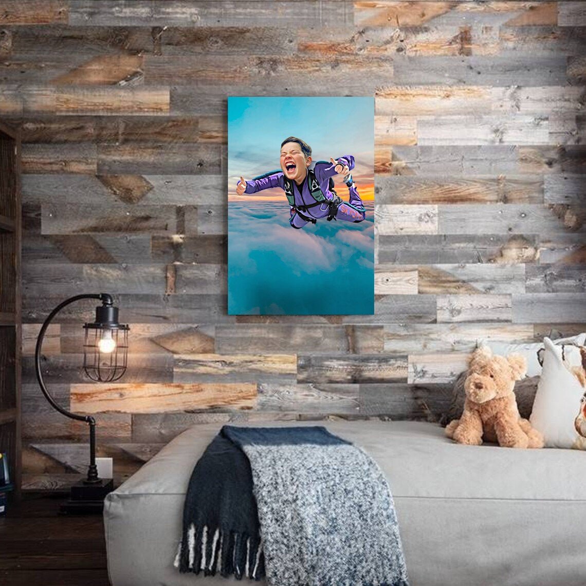 The Skydiver Custom Gift For Kids at My Kid's Dream mykidsdream.com