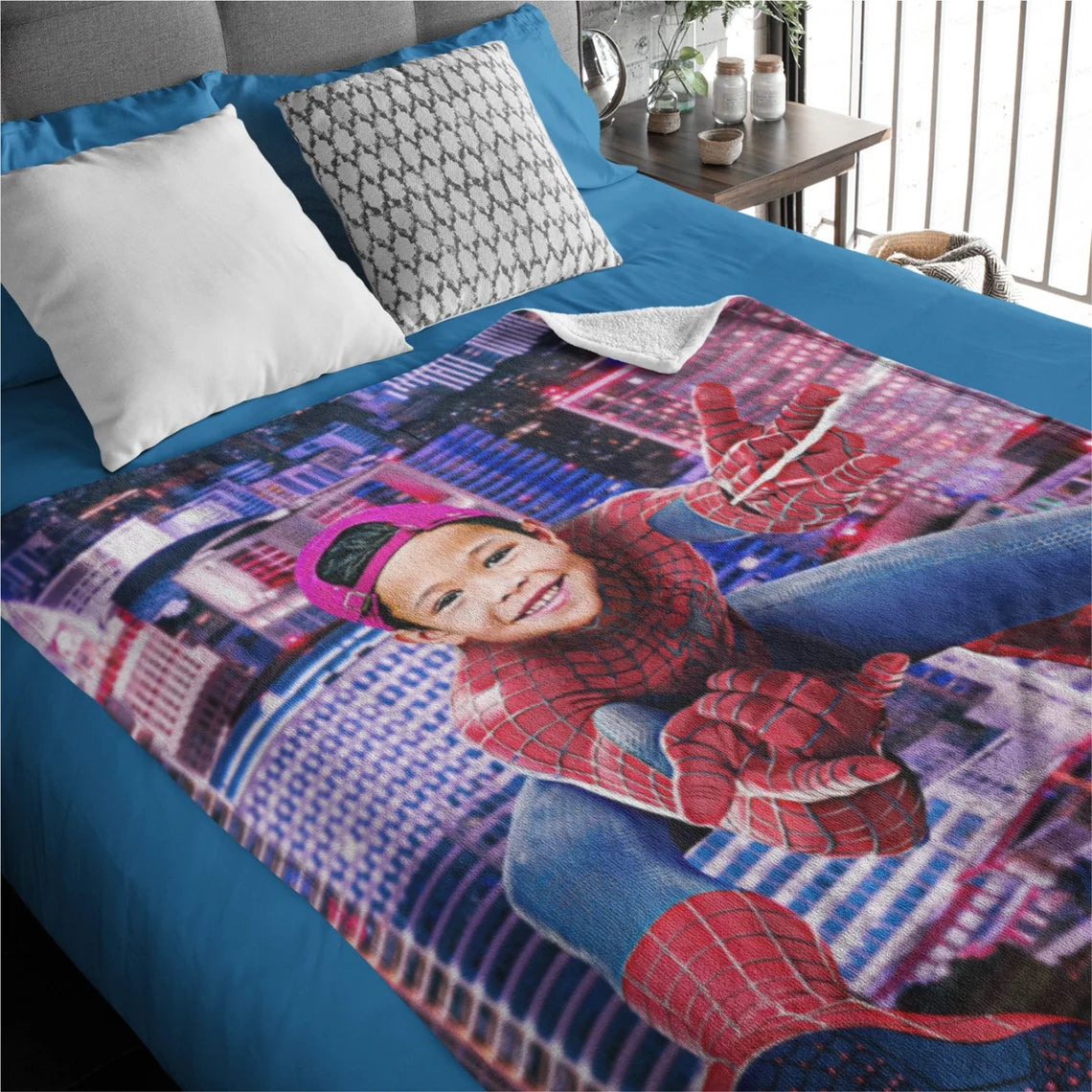 The Spider-Man Blanket Custom Gift For Kids at My Kid's Dream mykidsdream.com