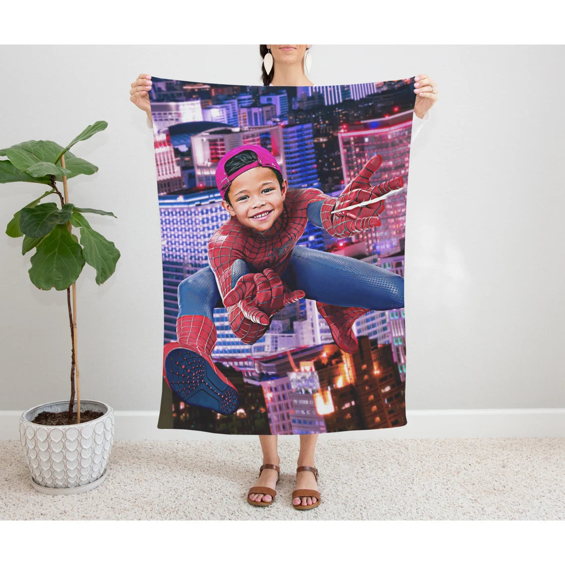 The Spider-Man Blanket Custom Gift For Kids at My Kid's Dream mykidsdream.com