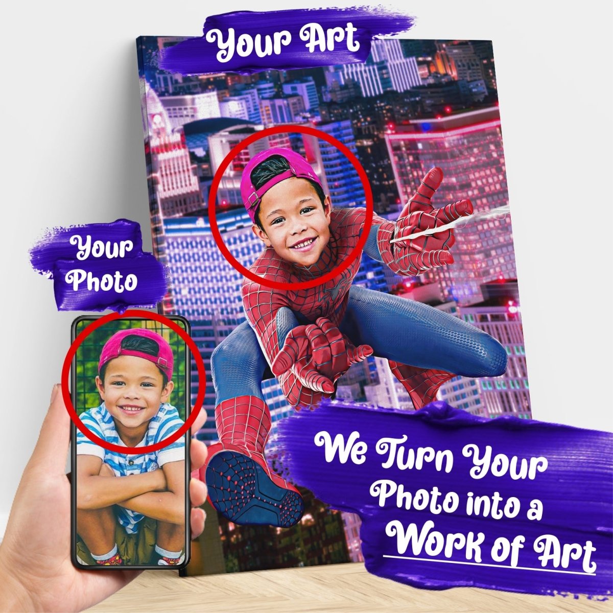 The Spider-Man Custom Gift For Kids at My Kid's Dream mykidsdream.com