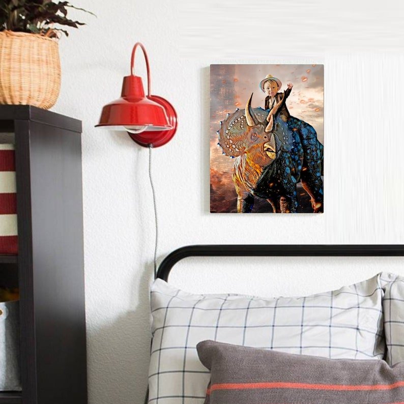 The Triceratops Rider Custom Gift For Kids at My Kid's Dream mykidsdream.com