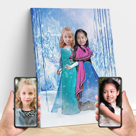 The Two Frozen Girls Custom Gift For Kids at My Kid's Dream mykidsdream.com