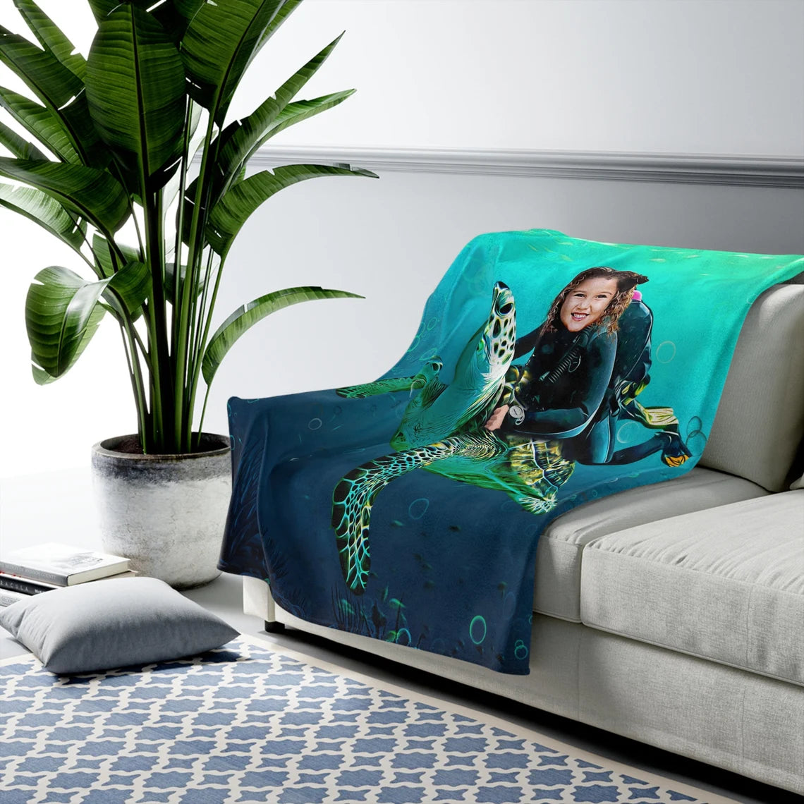 The Sea Turtle Rider Blanket