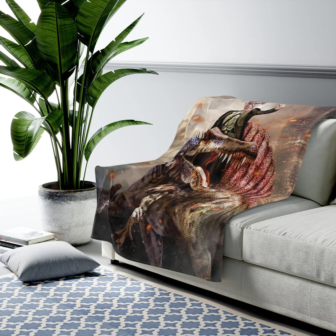 The Spinosaurus Rider Blanket