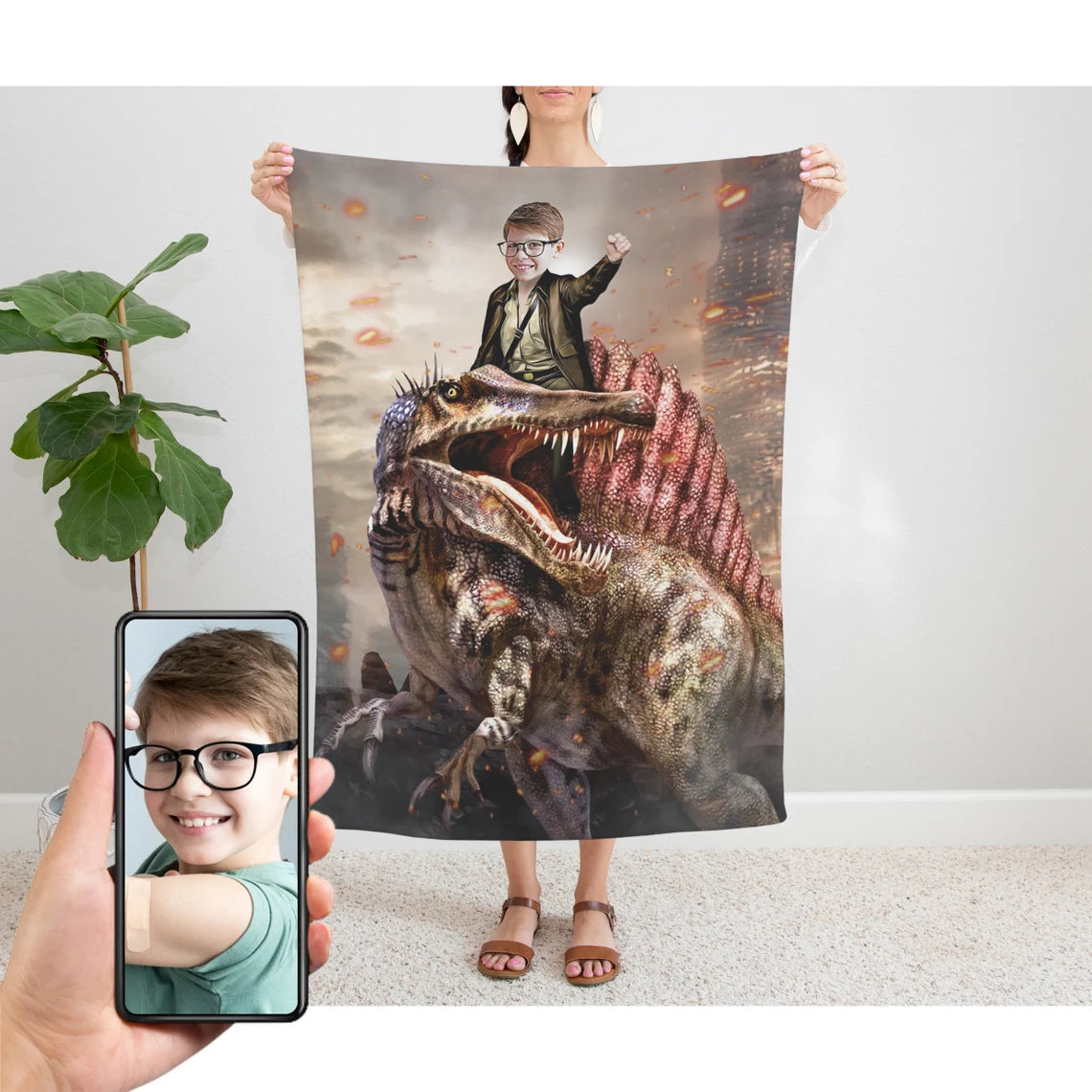 The Spinosaurus Rider Blanket