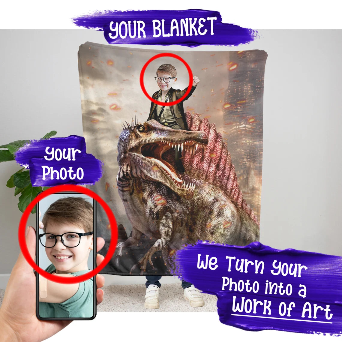 The Spinosaurus Rider Blanket