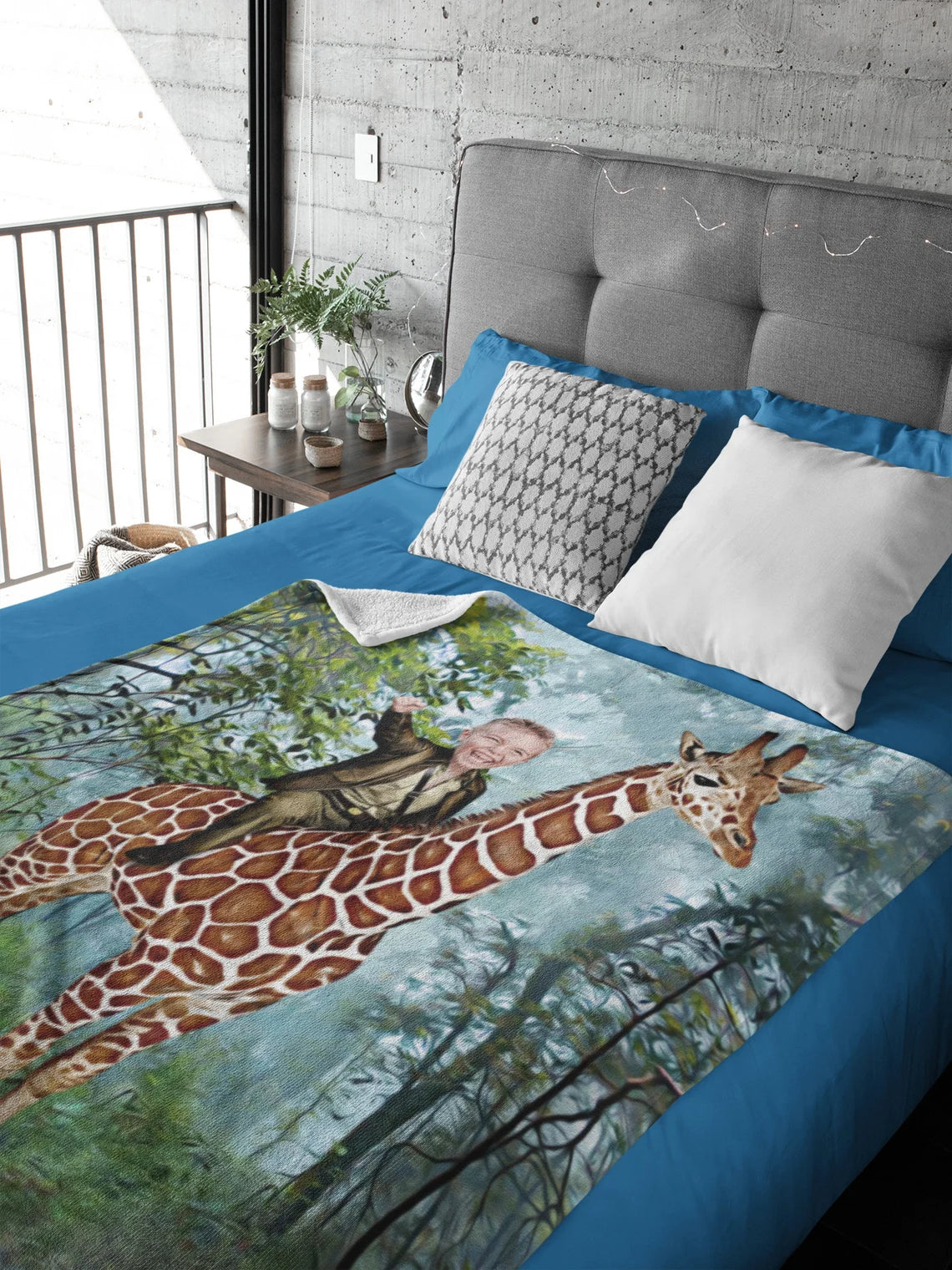 The Giraffe Rider Blanket