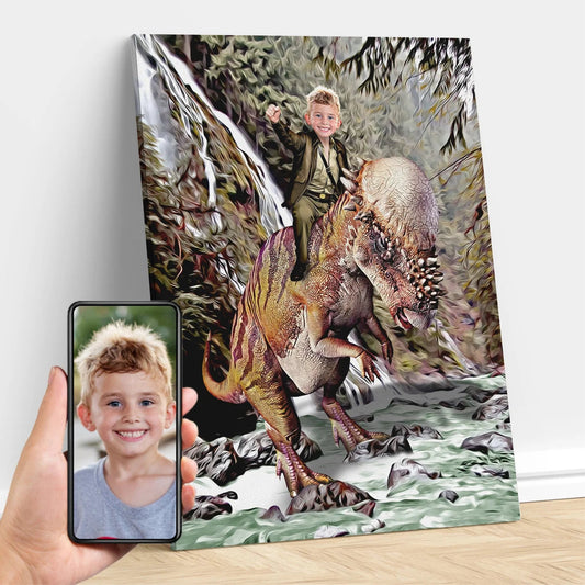 The Pachycephalosaurus Rider Custom Gift For Kids at My Kid's Dream mykidsdream.com