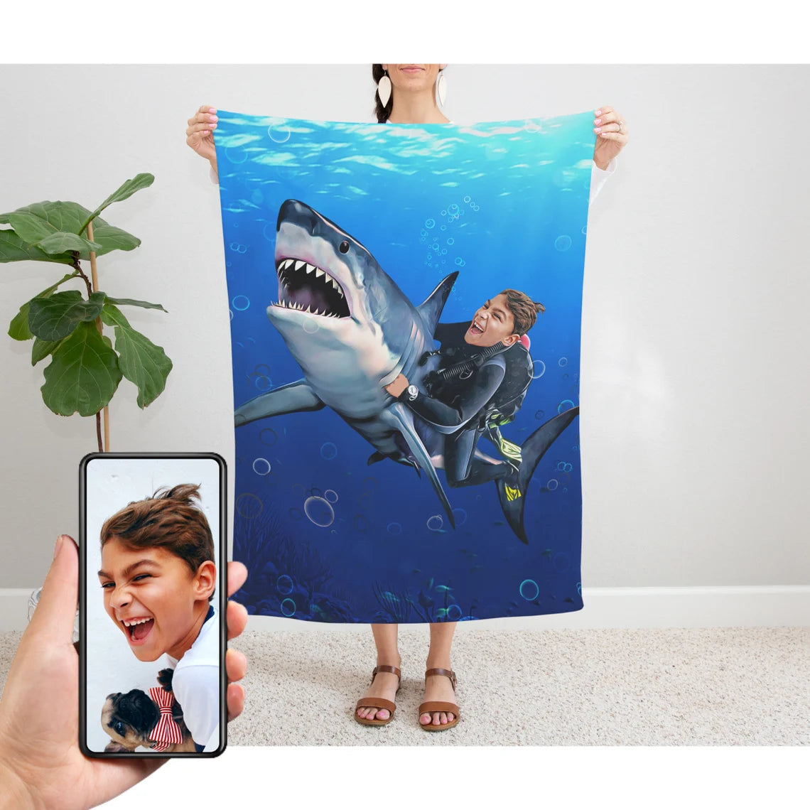 Hammerhead shark blanket hot sale